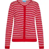 SANIKA Casaco de malha vermelho / branco