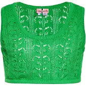 Swirly Top de malha verde