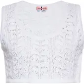 Swirly Top de malha branco