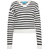 SANIKA Pullover preto / branco
