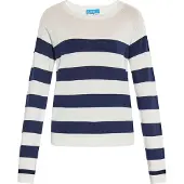 SANIKA Pullover marinho / branco