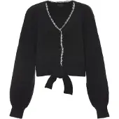 NAEMI Casaco de malha preto / branco