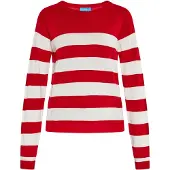 SANIKA Pullover vermelho / branco