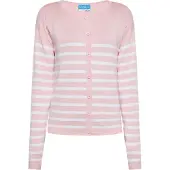 SANIKA Casaco de malha cor-de-rosa / branco