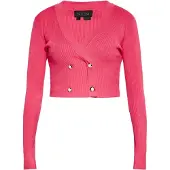 NAEMI Casaco de malha rosa