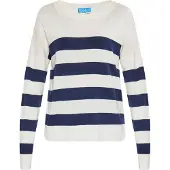 SANIKA Pullover marinho / branco