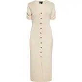 NAEMI Vestido de malha creme