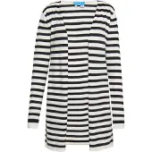 SANIKA Casaco de malha preto / branco