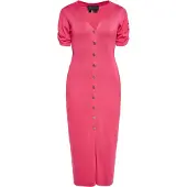NAEMI Vestido de malha rosa