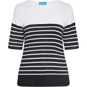 SANIKA Pullover preto / branco