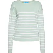 SANIKA Pullover verde claro / branco