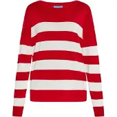 SANIKA Pullover vermelho / branco