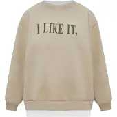 Homebase Sweatshirt bege / chocolate / branco
