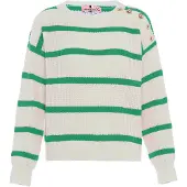 Nascita Pullover verde relva / branco natural