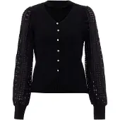 NAEMI Casaco de malha preto