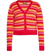 Ebeeza Casaco de malha creme / laranja / rosa / vermelho