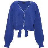 NAEMI Casaco de malha azul real