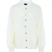 NAEMI Casaco de malha branco / branco lã