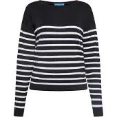 SANIKA Pullover preto / branco