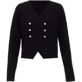 NAEMI Casaco de malha preto