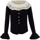 Nascita Pullover preto / branco