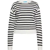 SANIKA Pullover preto / branco
