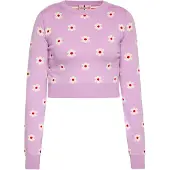 Swirly Pullover lilás / vermelho / branco