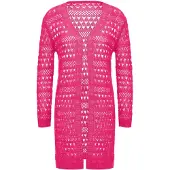 Ebeeza Casaco de malha rosa néon