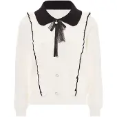 Nascita Casaco de malha ouro / preto / branco natural