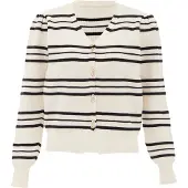 NAEMI Casaco de malha ouro / preto / branco