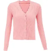 Faina Casaco de malha cor-de-rosa
