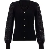 NAEMI Casaco de malha preto