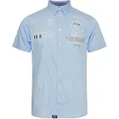 FQ1924 Camisa 'Rontus' azul claro / azul escuro / castanho claro / branco