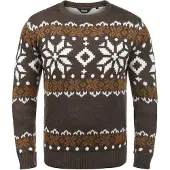 !Solid Pullover 'Norwig' acastanhado / branco