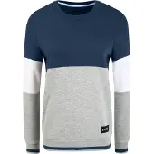 Oxmo Sweatshirt 'Omaya' azul / cinzento / branco