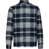 !Solid Camisa 'Nab' azul noturno / offwhite