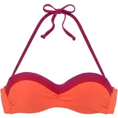 s.Oliver Top de biquíni 'Yella' laranja néon / vermelho violeta / vermelho escuro