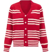 ZITHA Casaco de malha vermelho / branco lã