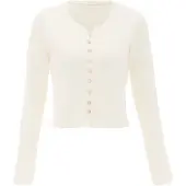 NAEMI Casaco de malha branco lã