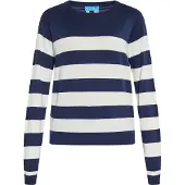 SANIKA Pullover marinho / branco
