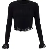 Swirly Pullover preto