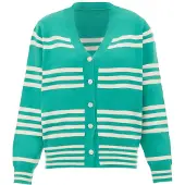 ZITHA Casaco de malha jade / branco