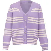 ZITHA Casaco de malha bege / lavanda