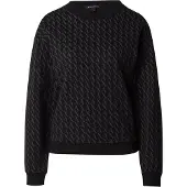 Armani Exchange para mulher. 8NYMLGYJE5Z1200 Camisola de felpo preta (XL), Preto, Casual, Algodão