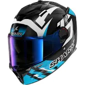 Shark Spartan GT Pro Carbono Zarco Capacete Integral Carbono/Branco/Azul M unissexo preto