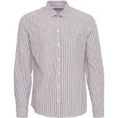 Casual Friday Camisa 'Anton' castanho escuro / branco
