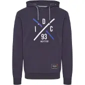 INDICODE JEANS Sweatshirt 'Leon' azul noturno / genciana / branco