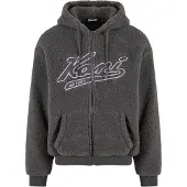 Karl kani Casaco em moletão 'Varsity' antracite / cinzento claro