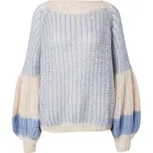 Noella Pullover azul claro / branco lã