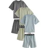 Next Pijama azul fumado / cinzento escuro / maçã